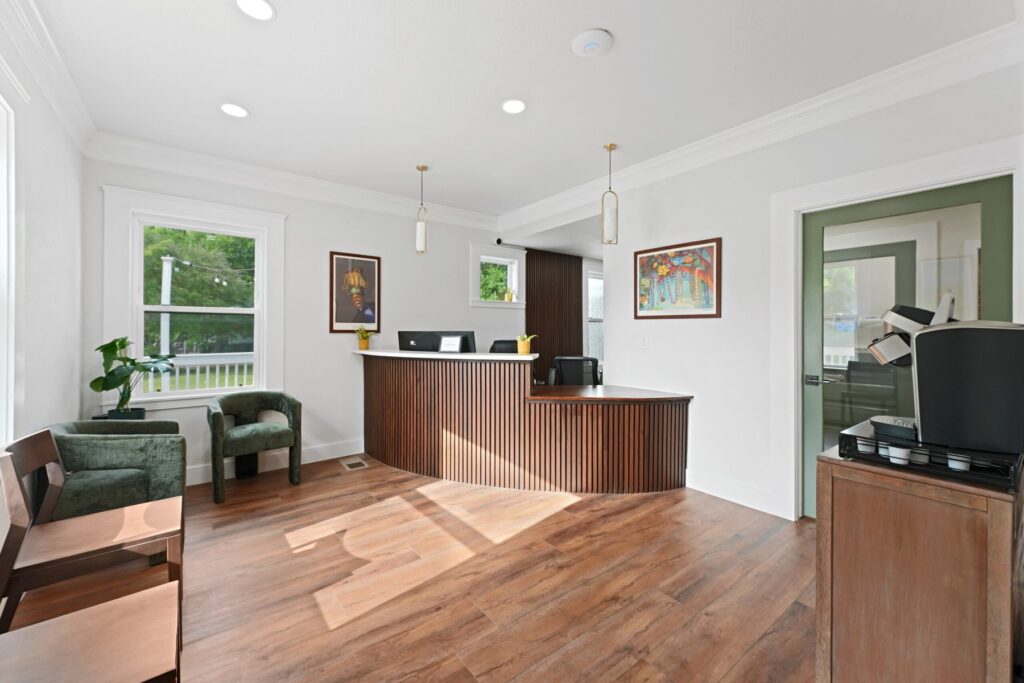 Reception area at Wylie Dentistry Co.